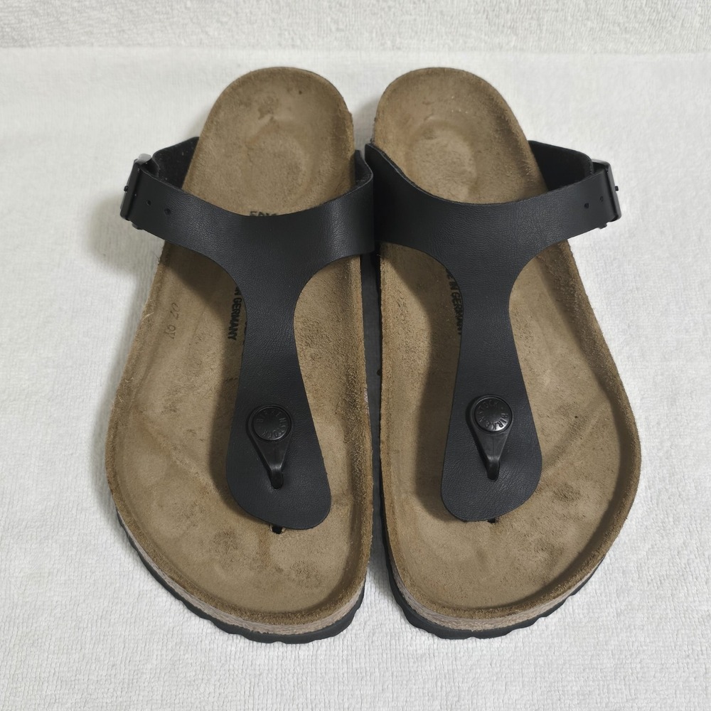 Birkenstock Gizeh Black Sandals Women's Size 37 Regular Fit Germany